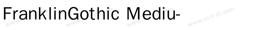 FranklinGothic Mediu字体转换